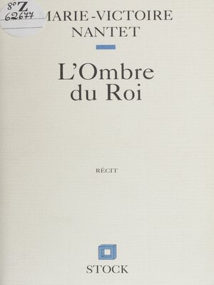 cover image of L'Ombre du roi